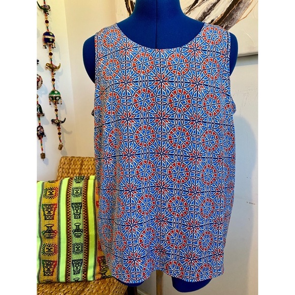 J. Crew Tops - J. Crew Sleeveless Pattern Blouse